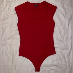 Express Red Cap Sleeve Bodysuit